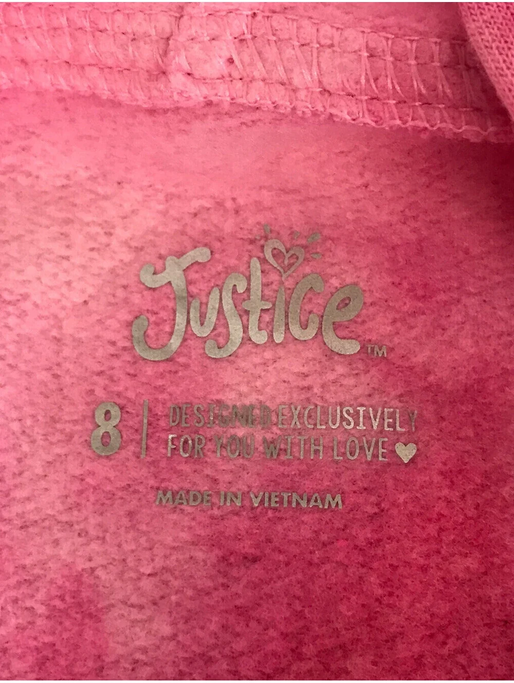 Justice Hoodie. Pink Tye Dye. “Live in the Moment” on Chest. Size Girls 8. NWT